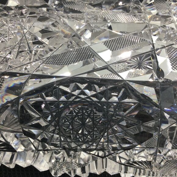 Sawtooth Cut Crystal 10.5” (approximate.) Long Celery Serving Dish. - Picture 7 of 11